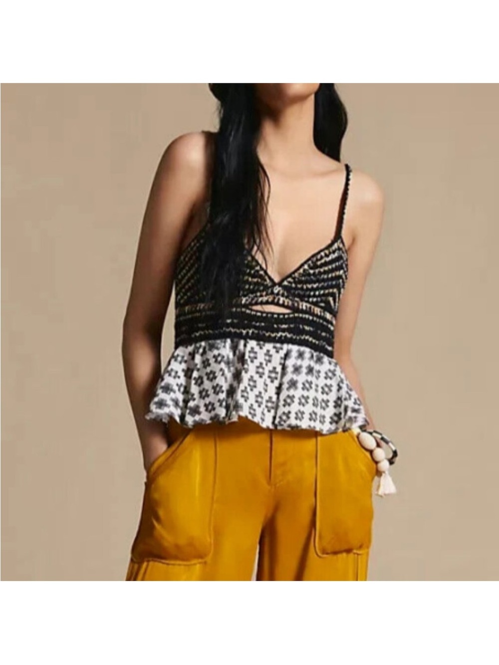By Anthropologie Freida Layered Sweater Tank top